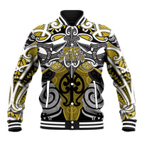 Personalised Maori Ngati Whatua Baseball Jacket Silver Fern Kowhaiwhai Art LT01 Unisex Yellow - Polynesian Pride