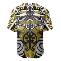 Personalised Maori Ngati Whatua Baseball Jersey Silver Fern Kowhaiwhai Art LT01 - Polynesian Pride