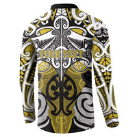 Personalised Maori Ngati Whatua Button Sweatshirt Silver Fern Kowhaiwhai Art LT01 - Polynesian Pride
