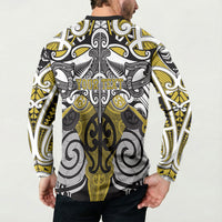 Personalised Maori Ngati Whatua Button Sweatshirt Silver Fern Kowhaiwhai Art LT01 - Polynesian Pride