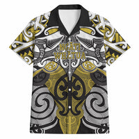 Personalised Maori Ngati Whatua Hawaiian Shirt Silver Fern Kowhaiwhai Art LT01 Yellow - Polynesian Pride