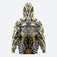 Personalised Maori Ngati Whatua Zip Hoodie Silver Fern Kowhaiwhai Art LT01 - Polynesian Pride