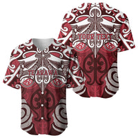 Personalised Maori Te Arawa Baseball Jersey Silver Fern Kowhaiwhai Art LT01 - Polynesian Pride