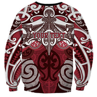 Personalised Maori Te Arawa Sweatshirt Silver Fern Kowhaiwhai Art LT01 - Polynesian Pride