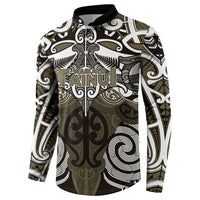 Personalised Maori Waikato Tainui Button Sweatshirt Silver Fern Kowhaiwhai Art LT01 - Polynesian Pride
