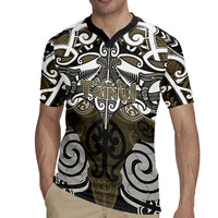 Personalised Maori Waikato Tainui Rugby Jersey Silver Fern Kowhaiwhai Art LT01 - Polynesian Pride