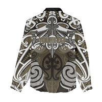 Personalised Maori Waikato Tainui Women Casual Shirt Silver Fern Kowhaiwhai Art LT01 - Polynesian Pride