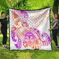 Kia Ora Maori New Zealand Pastel Quilt Sun Ta Moko Sunset Version LT01 - Polynesian Pride