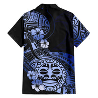 Aotearoa Kia Ora New Zealand Ta Moko Blue Version Hawaiian Shirt LT01 - Polynesian Pride