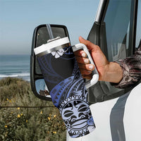 Aotearoa Kia Ora New Zealand Ta Moko Blue Version Tumbler With Handle LT01 - Polynesian Pride