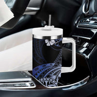 Aotearoa Kia Ora New Zealand Ta Moko Blue Version Tumbler With Handle LT01 - Polynesian Pride
