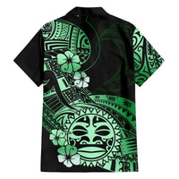 Aotearoa Kia Ora New Zealand Ta Moko Green Version Hawaiian Shirt LT01 - Polynesian Pride