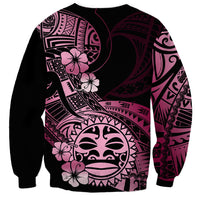 Aotearoa Kia Ora New Zealand Ta Moko Pink Version Sweatshirt LT01 - Polynesian Pride