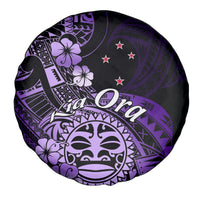 Aotearoa Kia Ora New Zealand Ta Moko Purple Version Spare Tire Cover LT01 - Polynesian Pride