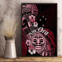 Aotearoa Kia Ora New Zealand Ta Moko Red Version Canvas Wall Art LT01 - Polynesian Pride