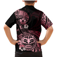 Aotearoa Kia Ora New Zealand Ta Moko Red Version Family Matching Mermaid Dress and Hawaiian Shirt LT01 - Polynesian Pride