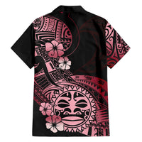 Aotearoa Kia Ora New Zealand Ta Moko Red Version Family Matching Tank Maxi Dress and Hawaiian Shirt LT01 - Polynesian Pride