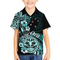 Aotearoa Kia Ora New Zealand Ta Moko Turquoise Version Hawaiian Shirt LT01 - Polynesian Pride
