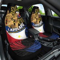 Lapulapu The First Filipino Hero Car Seat Cover Polynesian Pattern