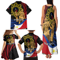 Personalized Lapulapu The First Filipino Hero Family Matching Tank Maxi Dress and Hawaiian Shirt Polynesian Pattern