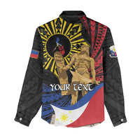 Personalized Lapulapu The First Filipino Hero Women Casual Shirt Polynesian Pattern