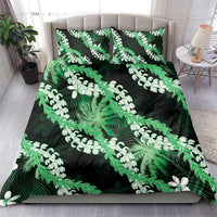 Puakenikeni Maile Lei Bedding Set Frangipani Green Tropical Leaves LT01 - Polynesian Pride