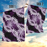 Puakenikeni Maile Lei Garden Flag Frangipani Purple Tropical Leaves