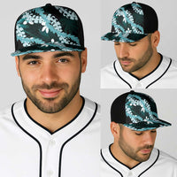 Puakenikeni Maile Lei Baseball Net Cap Frangipani Turquoise Tropical Leaves LT01 - Polynesian Pride