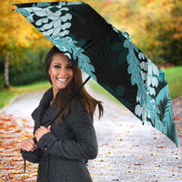 Puakenikeni Maile Lei Umbrella Frangipani Turquoise Tropical Leaves LT01 - Polynesian Pride