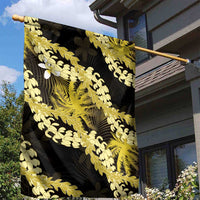 Puakenikeni Maile Lei Garden Flag Frangipani Yellow Tropical Leaves LT01 - Polynesian Pride