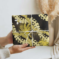 Puakenikeni Maile Lei Wrapping Paper Frangipani Yellow Tropical Leaves LT01 - Polynesian Pride
