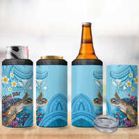 Personalized Hawaii Sea Turtle 4 in 1 Can Cooler Tumbler Hawaii Map Ocean Vibes LT01 - Polynesian Pride