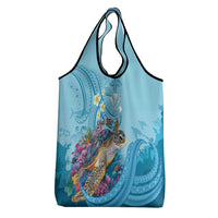 Personalized Hawaii Sea Turtle Grocery Bag Hawaii Map Ocean Vibes LT01 - Polynesian Pride