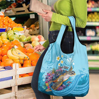 Personalized Hawaii Sea Turtle Grocery Bag Hawaii Map Ocean Vibes LT01 - Polynesian Pride