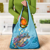 Personalized Hawaii Sea Turtle Grocery Bag Hawaii Map Ocean Vibes LT01 - Polynesian Pride