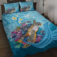 Personalized Hawaii Sea Turtle Quilt Bed Set Hawaii Map Ocean Vibes