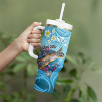 Personalized Hawaii Sea Turtle Tumbler With Handle Hawaii Map Ocean Vibes