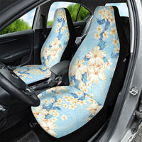 Hawaii Hibiscus Plumeria Blue Car Seat Cover Polynesian Pattern
