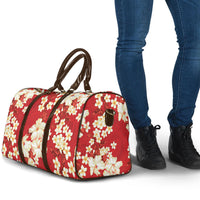 Hawaii Hibiscus Plumeria Red Travel Bag Polynesian Pattern