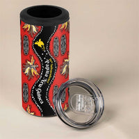 Papua New Guinea 50th Independence 4 in 1 Can Cooler Tumbler PNG Batik Pattern - Polynesian Pride