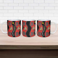 Papua New Guinea 50th Independence Ceramic Mug PNG Batik Pattern LT01 - Polynesian Pride