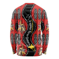 Papua New Guinea 50th Independence Long Sleeve Shirt PNG Batik Pattern - Polynesian Pride