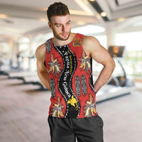 Papua New Guinea 50th Independence Men Tank Top PNG Batik Pattern - Polynesian Pride