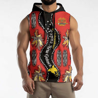 Papua New Guinea 50th Independence Sleeveless Hoodie PNG Batik Pattern LT01 - Polynesian Pride