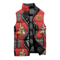 Papua New Guinea 50th Independence Sleeveless Puffer Jacket PNG Batik Pattern LT01 - Polynesian Pride
