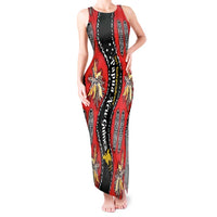Papua New Guinea 50th Independence Tank Maxi Dress PNG Batik Pattern - Polynesian Pride
