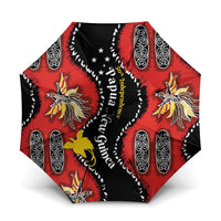 Papua New Guinea 50th Independence Umbrella PNG Batik Pattern LT01 One Size Folded 11.42 inch Opened Diameter 37.4 inch Red - Polynesian Pride