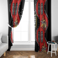 Papua New Guinea 50th Independence Window Curtain PNG Batik Pattern - Polynesian Pride