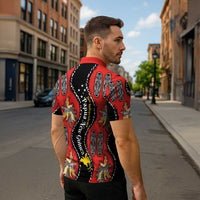 Papua New Guinea 50th Independence Zipper Polo Shirt PNG Batik Pattern - Polynesian Pride