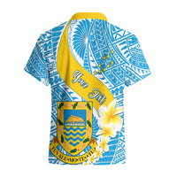 Personalised Tuvalu Independence Day Hawaiian Shirt Plumeria 45th Anniversary LT01 - Polynesian Pride
